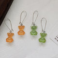 Translucent Gummy Bear Long Hook Earrings in Six Colors view 2