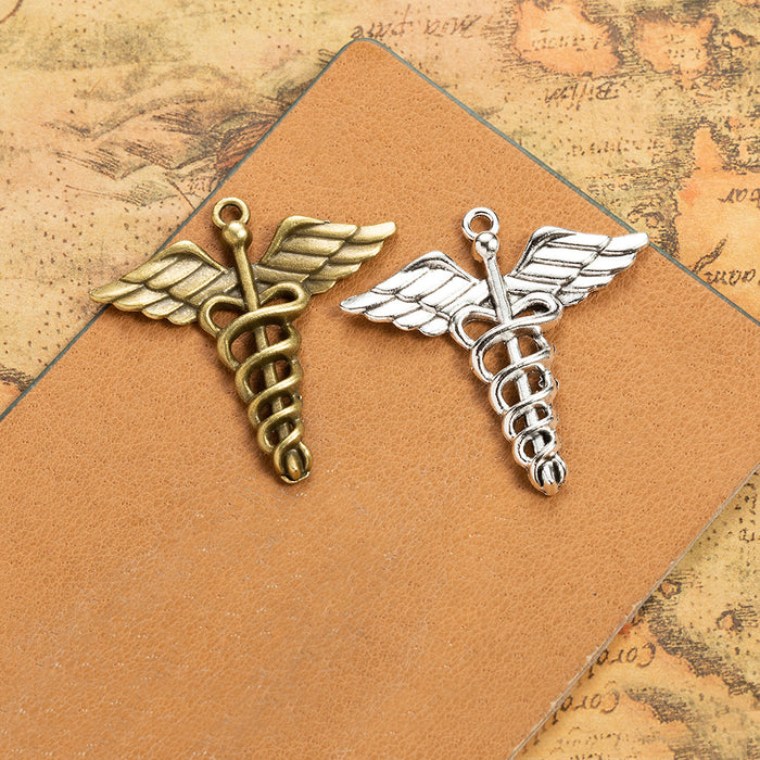 40mm Angel Wing Alloy Pendant Charm for DIY Necklace