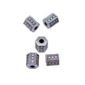 Antique Silver Geometric Barrel Spacer Bead for Jewelry Making view 4