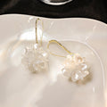 Eight White Petal Flower Long Dangle Earring Designs view 3