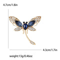 Long Tail Dragonfly Brooch With Large Marquise Crystals view 9