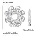 Silver Swirl Flower Brooch Clear Blue Multi Pink or Black view 6