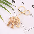 Rhinestone Elephant Keychain Gold Clasp Pink Purple Variants view 3