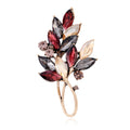 Red Brown Wheat Crystal Metal Brooch Pin for Jackets and Lapels view 1