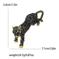 Rhinestone Leopard Brooch Decorative Metal Pin For Jackets And Lapels view 10