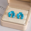 Round Blue Flowers