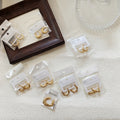 Random Assorted Stainless Steel Hoop and Drop Earrings by Pair view 3