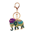 Rhinestone Elephant Keychain With Lobster Clasp, 6 Color Styles view 5