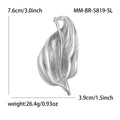 Sculpted Calla Lily Brooch in Polished Metal for Jackets and Scarves view 6