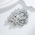 Red Green Christmas Wreath Wreath Crystal Enamel Metal Brooch Pin view 3