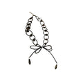 Black Seed Bead Bow Butterfly Glass Teardrop Choker view 5
