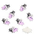 Purple Winged Cat and Bat Enamel Alloy Charm Pendants view 12