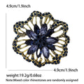 Openwork Crystal Flower Brooch Antique Frame Seven Colors view 6