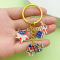 Heart Charm Keychains Featuring Blue Star Across 22 Pictured Variations view 3