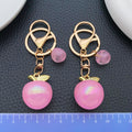 Pink-Led Six-Color Iridescent Apple Keychain Collection view 3