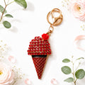 Rhinestone Ice Cream Cone Keychain Metal Bag Charm view 7