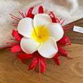 Fabric Plumeria Flower Duckbill Hair Clips Seven Colors view 7