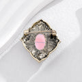 Pink Flower Enamel Metal Brooch Pin for Jackets and Lapels view 4