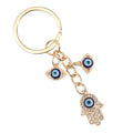 Evil Eye Hamsa Charm Keychain with Rhinestone Accents view 5
