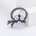 Bow and Pearl Wreath Brooch for Jackets Scarves and Coats view 3
