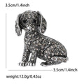 Crystal Dog Brooch In 2 Styles With Polished Metal And Decorative Details view 6