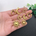 Matte Gold-Tone Sun and Moon Metal Charms with 29 Listed Options view 2