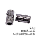 Hammered Tube Bead In Antique Silver For Jewelry Making view 3