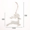 Silver Rhinestone Reindeer Christmas Hanging Ornaments view 4