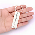 White Rectangular Wood Keychain Vertical Arabic Script view 4