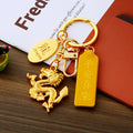 Gold Dragon Keychains with Message Tags or Tassels in Eight Designs view 5
