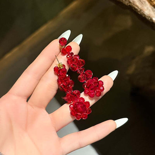 Product image 2 showing long floral clusters made from faceted translucent crystals