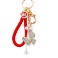 Jeweled Small Butterfly Tassel Keychains with Fortune Loops and Loop Only Options view 5