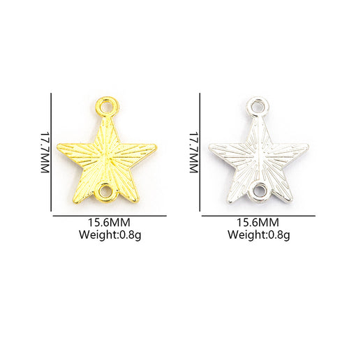 Main image 2 showing double star connector charms and their visible colors and details