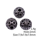 Open Circle Round Bead In Antique Silver For Jewelry Making view 3
