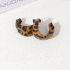 Dark Leopard Hoops