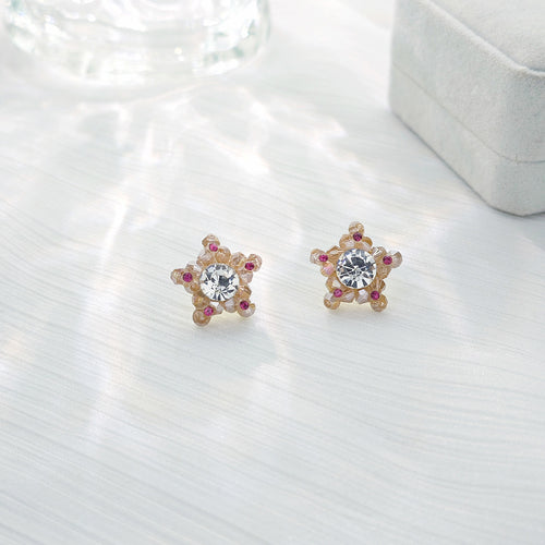 Primary supplied view of colorful star outline stud earrings