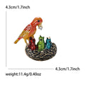 Enamel Woodpecker and Nest Brooch in Three Colorways view 7