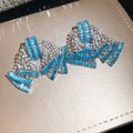 Crystal Bow Statement Earrings in Polished Statement Design view 8