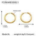 Plain Hoop Earrings in Five Sizes and Three Metal Finishes view 7