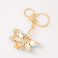 Rhinestone Bee Keychain Gold Tone Insect Pendant Bag Charm view 4