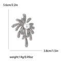 Crystal Firework Flower Brooch with Pearl Center for Jackets and Scarves view 7