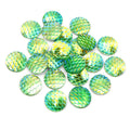 Round Mermaid Scale Resin Cabochons in Assorted Colors view 3