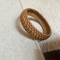Handmade Woven Rattan Bangle Bracelet Coffee Tone Three Sizes view 6