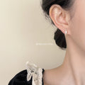 Gold Clear Marquise Crystal Stud Earrings Dual Cluster view 2