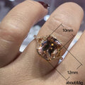 Rose Gold Champagne Cushion Halo Ring Pave Band Sizes 6-10 view 5