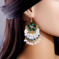 Gold Crystal Fan Jewelry Sets Bead Colors Necklace Earrings Ring view 10