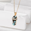 Gold Tone Colorful Evil Eye and Animal Pendant Necklaces view 3
