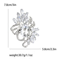 Teardrop Crystal Swirl Brooch with Faceted Stones for Jackets and Scarves view 9