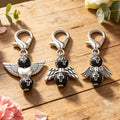 Black Cross Bead Angel Keychain Silver Clasp Six Styles view 3