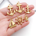 Gold-Tone Nautical Theme Metal Charms with 5 Listed Options view 2